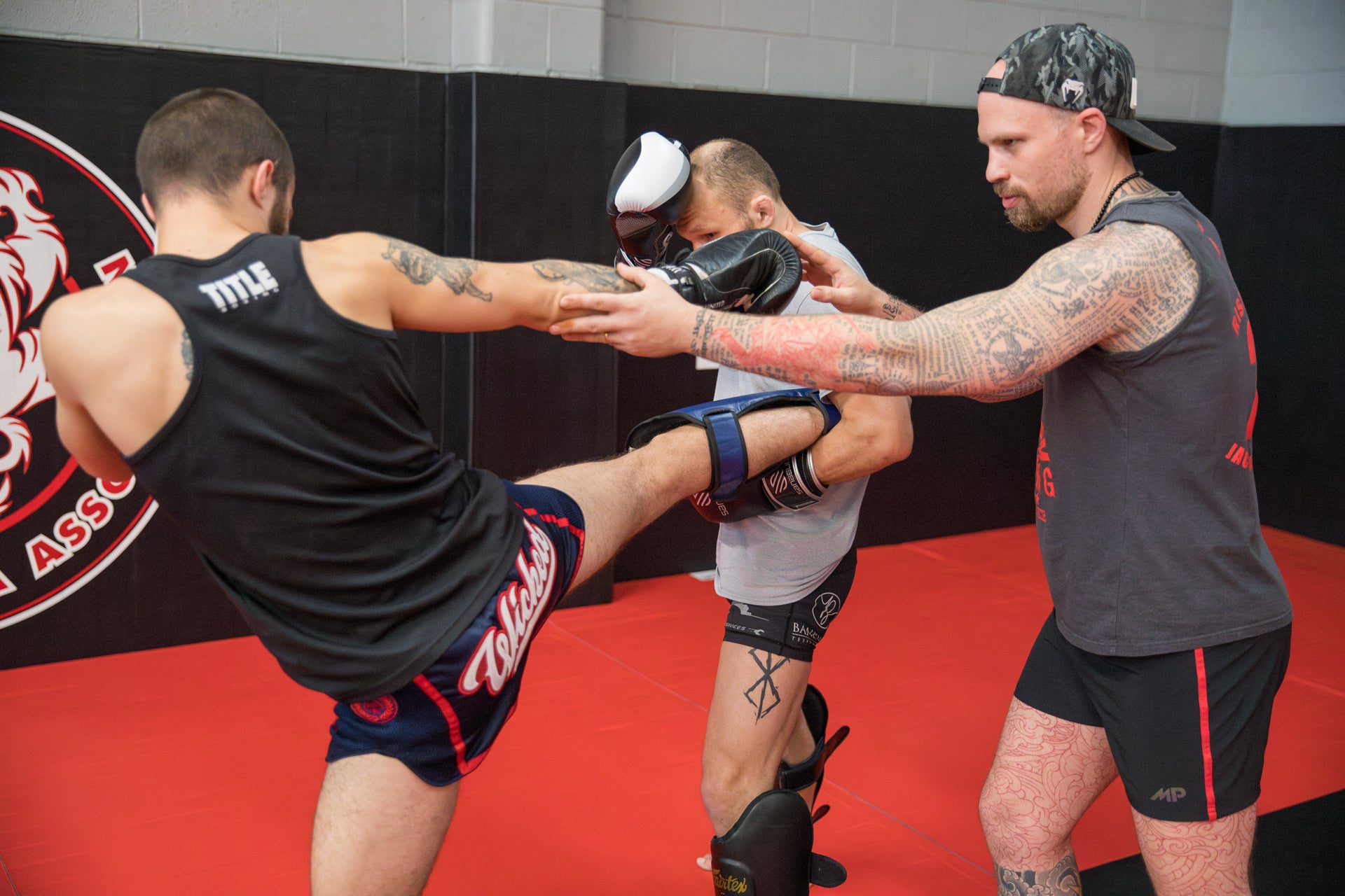 A photo of fighters demonstrating techniques