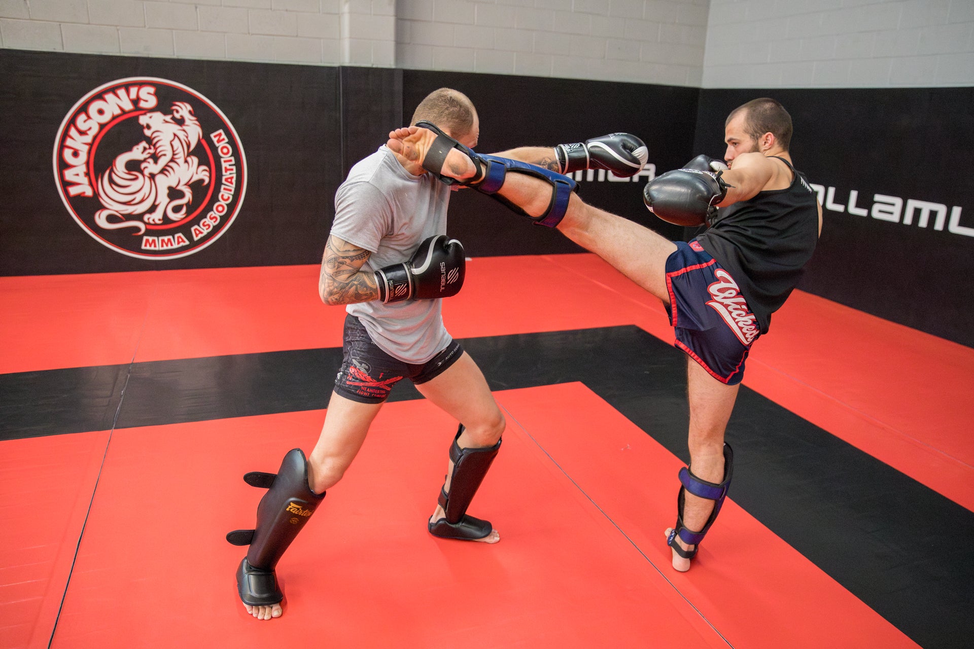 A photo of fighters demonstrating techniques