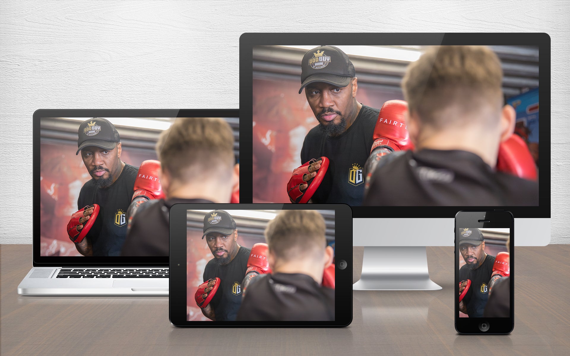 A graphic image of a Boxer demonstrating a Boxing Control whilst training