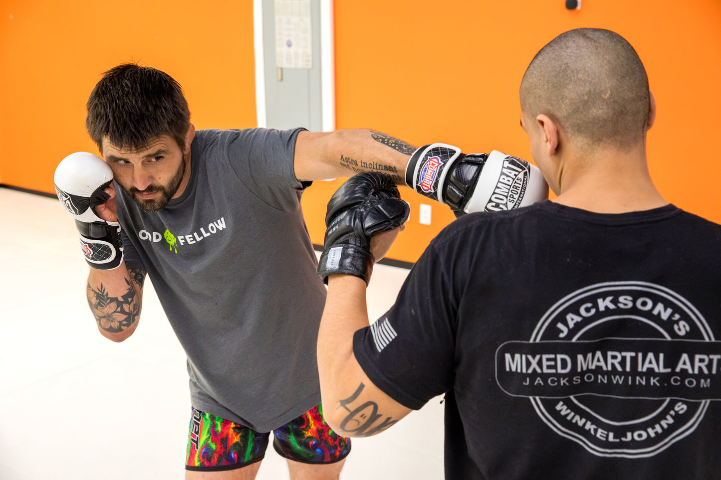 A photo of Carlos Condit demonstrating a punch in MMA