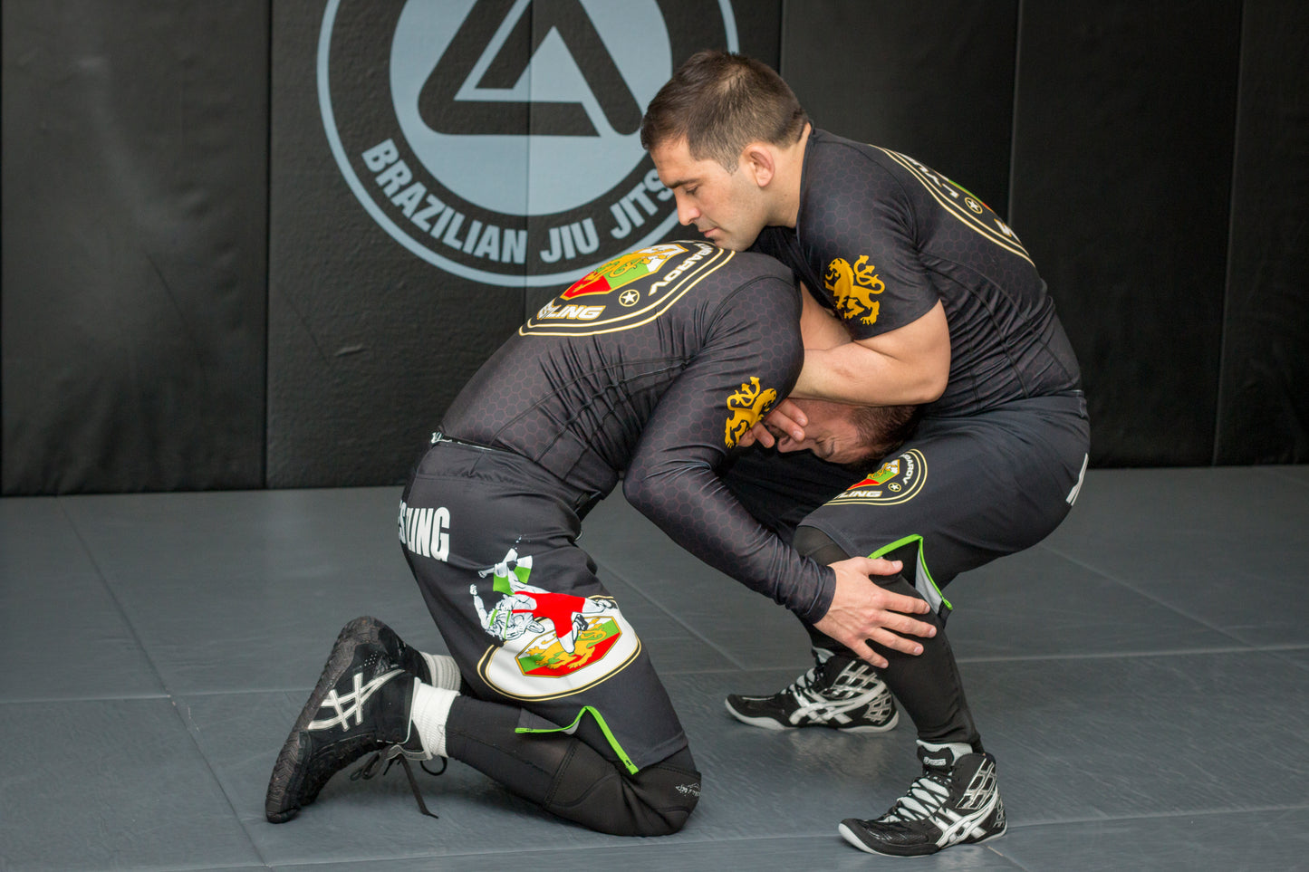 A photo showcasing elite level grappling